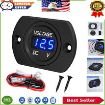Compact DC 8-48V Voltage Meter with Blue LED - Ideal for Marine and Auto... - $350.07 MXN