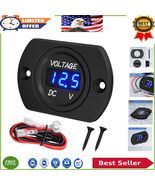 Compact DC 8-48V Voltage Meter with Blue LED - Ideal for Marine and Auto... - $350.61 MXN