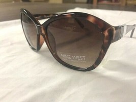 NEW Nine West Womens brown tortoise shell Sunglasses slight cat eye style - £11.85 GBP