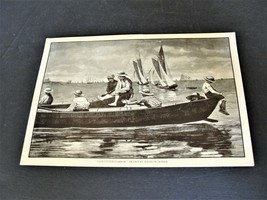 Harper&#39;s Weekly Artwork-Gloucester Harbor- Drawn by Winslow Homer- Postcard. - £9.43 GBP