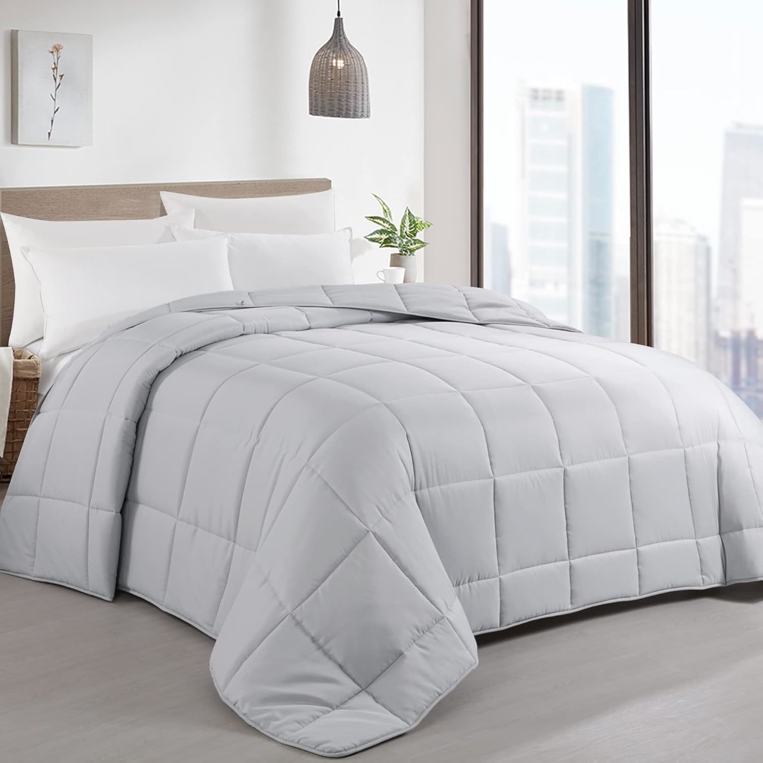 Oversized King Comforter 120X120 Lightweight Down Alternative Comforter For All