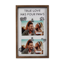 NEW &quot;True Love Has Four Paws&quot; Photo Clip Frame holds two 4 x 6 inch pict... - £9.44 GBP