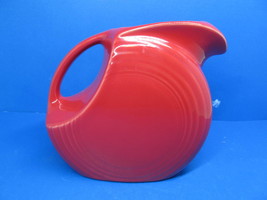 Fiesta Red Disc Teapot  VGC 7 1/4&quot; H X 7 1/2&quot; W X 4 1/2&quot; Thick No Issues - £36.60 GBP