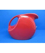 Fiesta Red Disc Teapot  VGC 7 1/4&quot; H X 7 1/2&quot; W X 4 1/2&quot; Thick No Issues - £36.41 GBP
