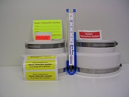 Radon Fan Installation Kit (Rubber couplings, manometer and system label... - £34.89 GBP