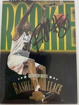 Rasheed Wallace Signed Autographed Skybox Rookie Basketball Card - Washi... - £15.62 GBP