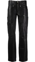 Zadig &amp; Voltaire Player Leather Pants Trousers Pockets Black $998, Sz 34... - $470.24
