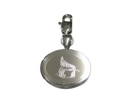Silver Toned Oval Etched Oriole Bird Head Pendant Zipper Pull Charm - £27.96 GBP