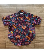 Vintage Purple Hawaiian Short Sleeve Shirt Central Falls Made In USA - £51.19 GBP
