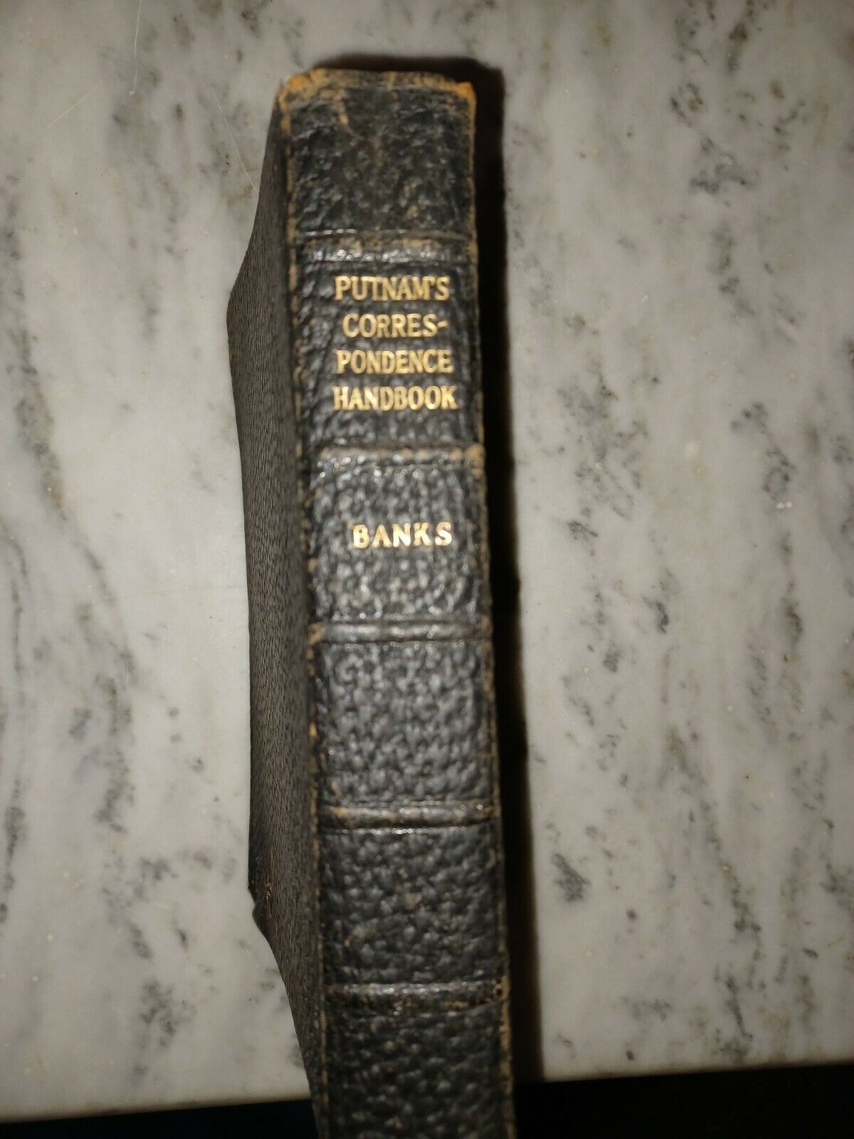 Leather Putnam's Correspondence Handbook 1914 by Eleonora Banks Letter