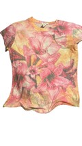 KOS USA Womens Size Medium Floral T shirt - £23.34 GBP