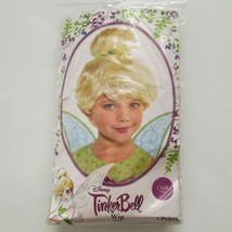 Disney Tinkerbell Child Wig Blonde Hair With Bun Fairy Pixie Cut - £14.06 GBP