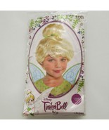 Disney Tinkerbell Child Wig Blonde Hair With Bun Fairy Pixie Cut - £13.99 GBP
