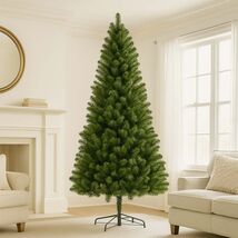 7FT Unlit Green Artificial Christmas Tree, 775 Tips, Stand - $76.99