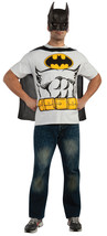 Rubie&#39;s DC Comics Batman T-Shirt with Cape and Mask, Black, X-Large - £107.32 GBP