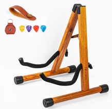 Neciuvy Guitar Stand, Wood Acoustic Guitar Stand, A-Frame Folding, And Ukulele. - £27.48 GBP