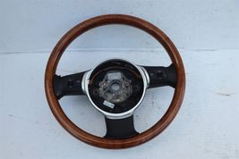 04-05 Audi A8 Steering Wheel Vavona Wood Amber & Leather 3 Spoke image 7