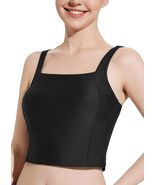 baleaf Women&#39;s Black Tankini Swim Top Modest Square Neck Size 42 - $8.58 CAD
