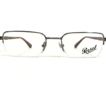 Persol Eyeglasses Frames 2415-V 997 Brown Tortoise Silver Half Rim 51-19... - $140.33