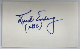Dick Enberg (d. 2017) Signed Autographed 3x5 Index Card - $20.00