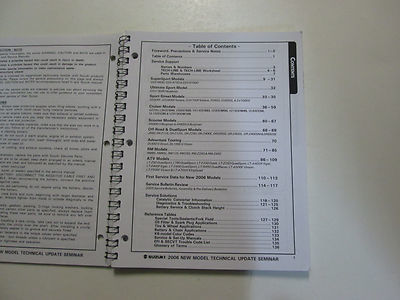 2006 Suzuki New Model Technical Update Seminar Manual FACTORY OEM BOOK 06 DEAL Item image 3