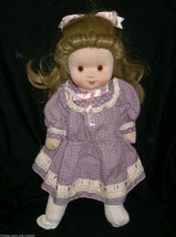 18" Vintage 1985 Gorham Sweet Inspirations Stuffed Animal Plush Doll Girl Dress - £22.71 GBP