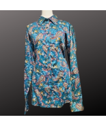Royal Highness Equestrian Western Show Shirt Teal Paisley 3XL NWT  - $49.99