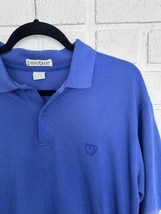 Vintage Steeple Chase Polo Shirt Mens Large Blue Short Sleeve - $13.71