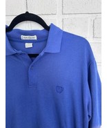 Vintage Steeple Chase Polo Shirt Mens Large Blue Short Sleeve - £10.86 GBP