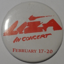 Liza Minnelli In Concert Las Vegas 3 inch Metal Buttons MGM Grand Nevada NM  - £7.71 GBP