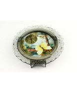 *Ticking Mirror Glass Clock w. Real Butterfly Specimen Insect - $9.21