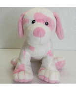 Ty Pluffies Baby Pups Pink 9” Sewn Eyes Puppy Dog 2016 Dalmation White P... - $799.91 MXN