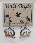 Wild Bryde Sterling Silver 925 Gecko Lizard Dangle Drop Earrings - $34.17 CAD