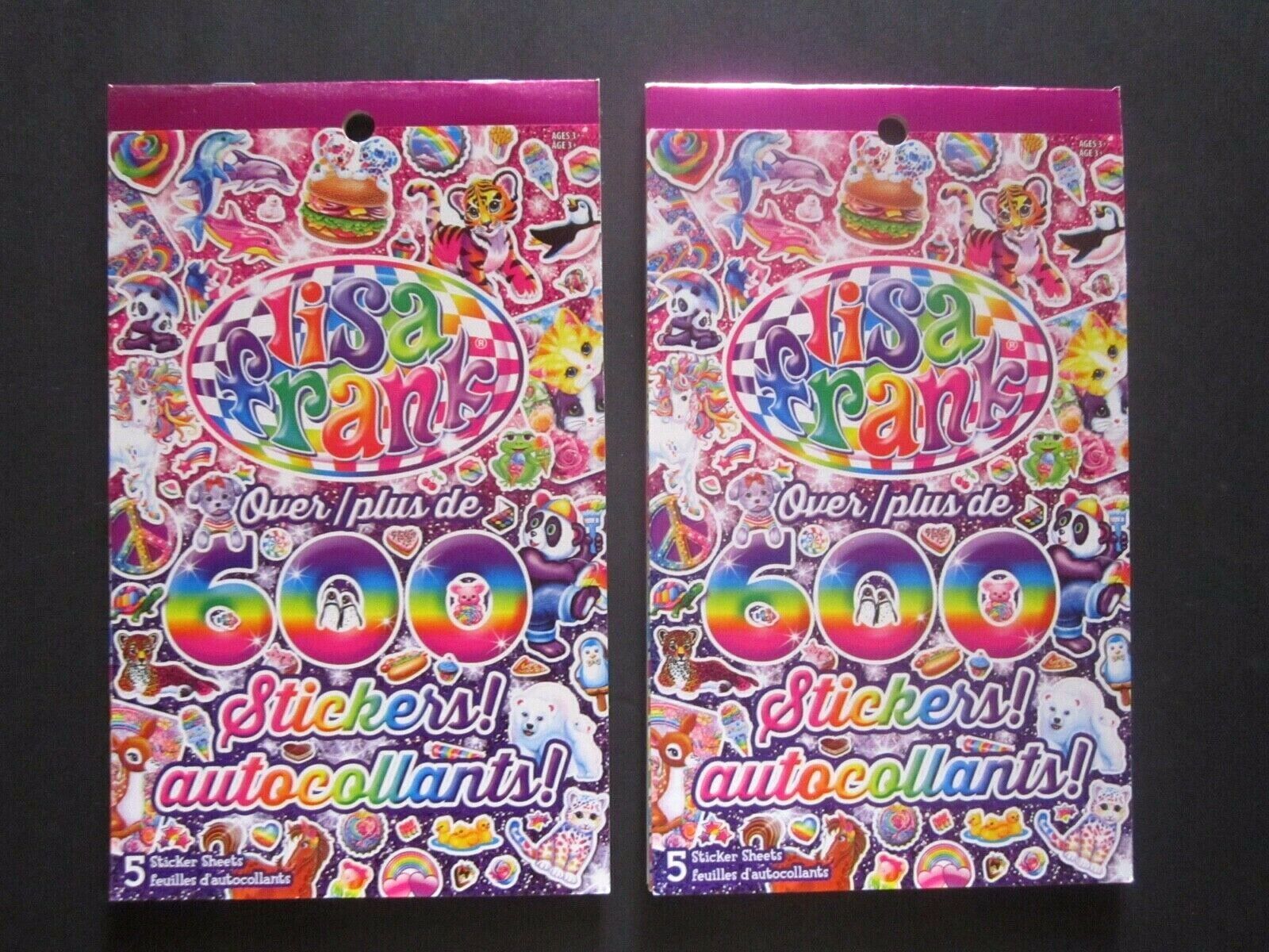 Primary image for Lisa Frank Over 1200 Stickers Sticker Collection 10 Sheets Rainbow Unicorn Book