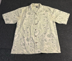 Tommy Bahama Hawaiian Floral Silk Button Down Camp Shirt Men&#39;s Size Medium - $22.71