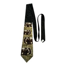Fratello Novelty Tie – Grizzly Bear Print – 58 x 4&quot; – Polyester – Made i... - $16.00
