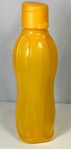 Tupperware Eco Water Bottle Yellow Small Flip Top Dishwasher Safe 9098E-2 16 Oz - £7.90 GBP
