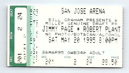 Jimmy Page Robert Plant Ticket Stub May 20 1995 San Jose California - $24.74