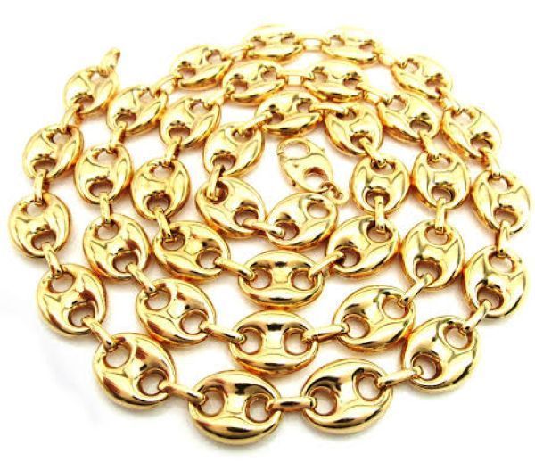 10K Gold Yellow Puff Gucci Link Chain 30" 9mm wide 37.4 Grams - $1,356.58