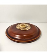 Vintage Oven Proof Brown Drip Round Serving Bowl Dish REPLACEMENT LID ON... - £9.16 GBP