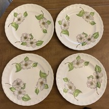 Pope Gosser Set Of 4 VTG 1950’sDogwood Flower Lugged salad plates 7 1/4” - $18.00