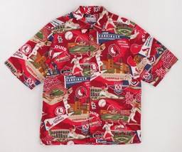 Reyn Spooner Hawaiian Shirt Men Medium St. Louis Cardinals Baseball Worl... - $31.12