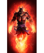 Fire Demon King. Learn Magick! Dark Arts satanic djinn demonic illuminati - $800.00