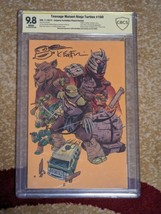 TMNT 100 RICH WOODALL JETPACK Virgin CBCS 9.8 Signed &amp; Sketched by Kevin... - $501.78
