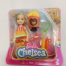 Dress Up Chelsea with Blonde Hair Barbie W/ Pet Hamburger Costume - £12.73 GBP
