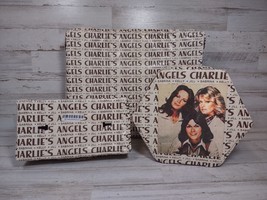 Vintage Charlie&#39;s Angels 3 Piece Vinyl Suitcase Luggage Set 1977 *NO HANDLES* - £50.43 GBP
