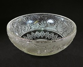 Duncan &amp; Miller Sandwich Glass Large 9.5-Inch Salad Bowl #41 Clear Elegant - $31.76