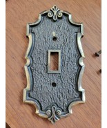 Vintage AJAX Amerock 4100 - Single Light Switch Plate/Cover Brass/Bronze - $150.60 MXN