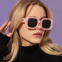 New Retro Square Large Frame Sunglasses Men And Women Trendy - $321.59 MXN