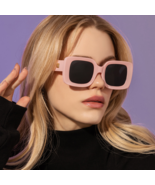 New Retro Square Large Frame Sunglasses Men And Women Trendy - $23.30 CAD